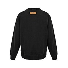 25fw flocked logo crewneck sweatshirt