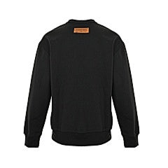25fw embroidered letter logo crew neck sweatshirt