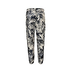 25fw all-over printed monogram smudged trousers