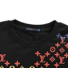 25Fw monogram gradient print crew neck sweatshirt