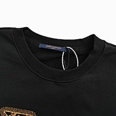 25fw embroidered letter logo crew neck sweatshirt