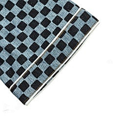 25fw checkered denim short-sleeved shirt