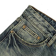 25fw back pocket monogram embossed jeans