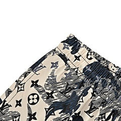 25fw all-over printed monogram smudged trousers