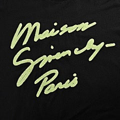25ss fluorescent green letter embroidered T-shirt