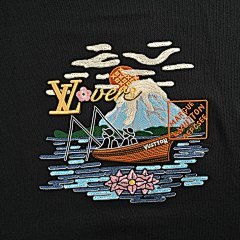 25fw embroidered round neck sweatshirt