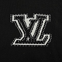 25fw intarsia logo knit zip-up jacket