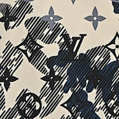 25fw all-over printed monogram smudged trousers