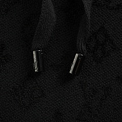 25fw jacquard patchwork knitted hooded sweatshirt