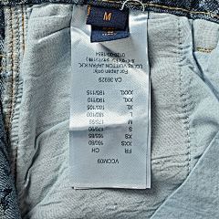 25fw monogram jacquard leather trim jeans