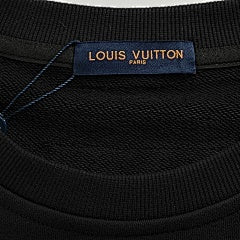 25fw flocked logo crewneck sweatshirt