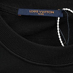 25fw embroidered letter logo crew neck sweatshirt