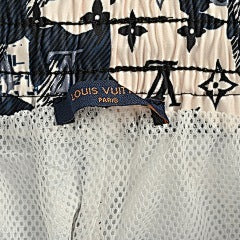 25fw all-over printed monogram smudged trousers