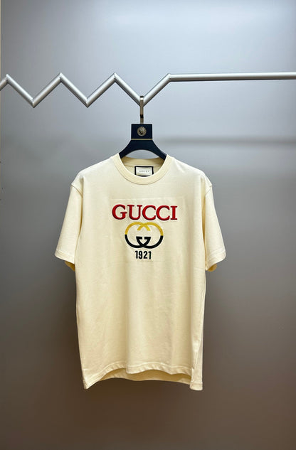 25ss embroidered letter logo short sleeves