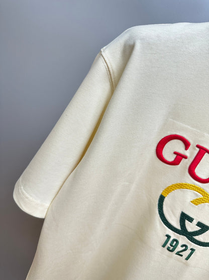 25ss embroidered letter logo short sleeves