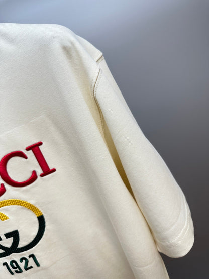 25ss embroidered letter logo short sleeves