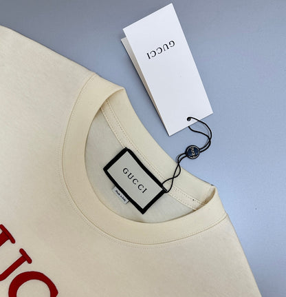 25ss embroidered letter logo short sleeves