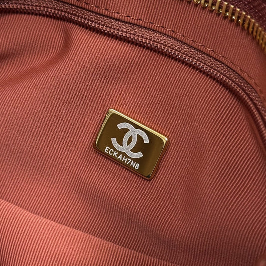 Hobo Handbag Shiny Calfskin & Gold-Tone Metal