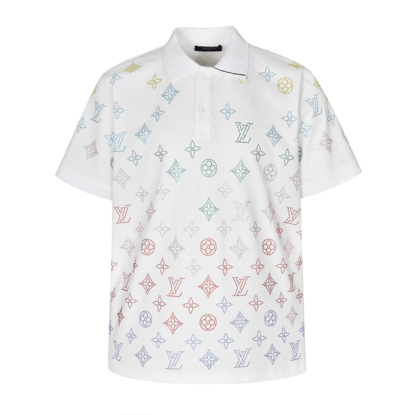 25ss new rhinestone polo