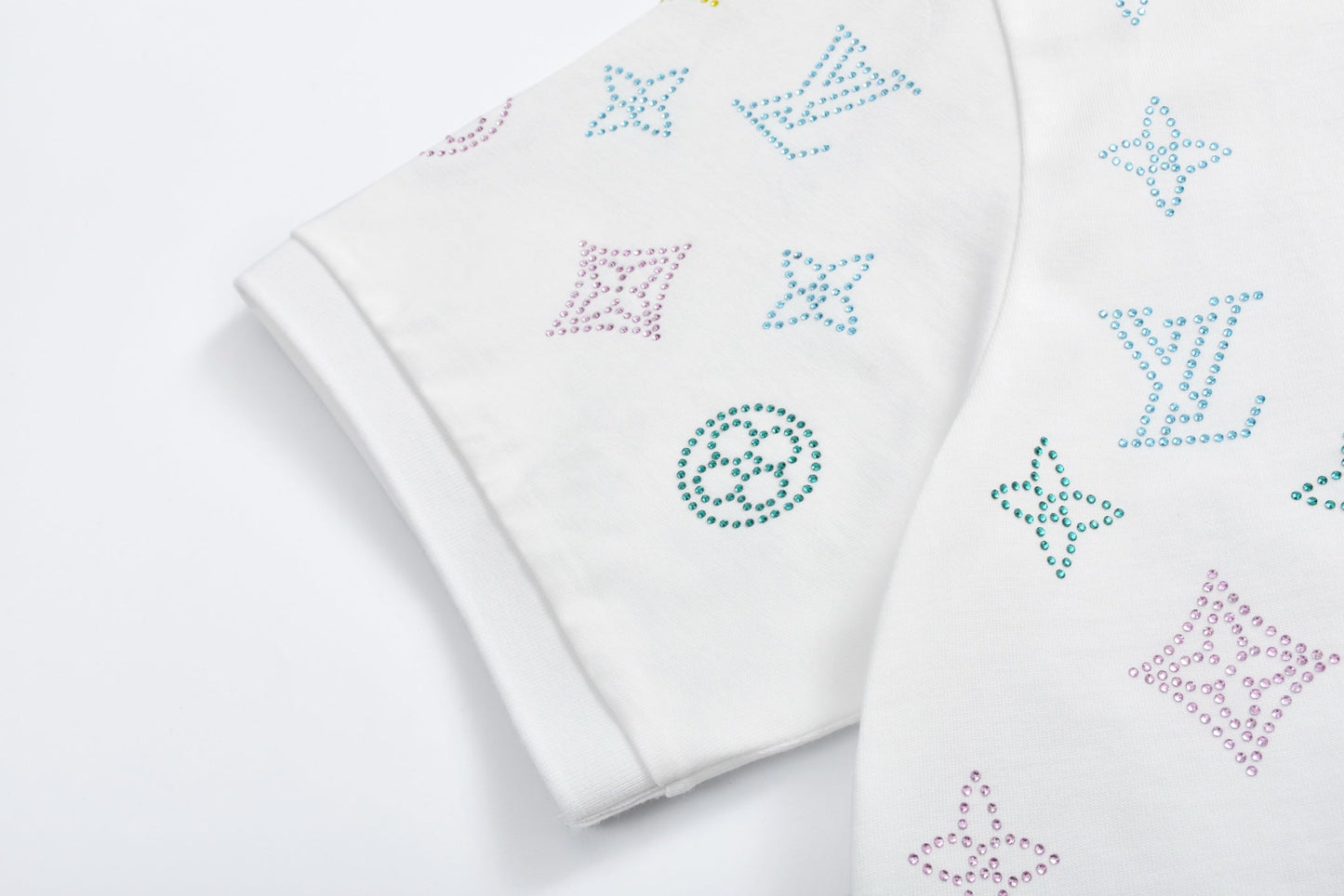 25ss new rhinestone polo