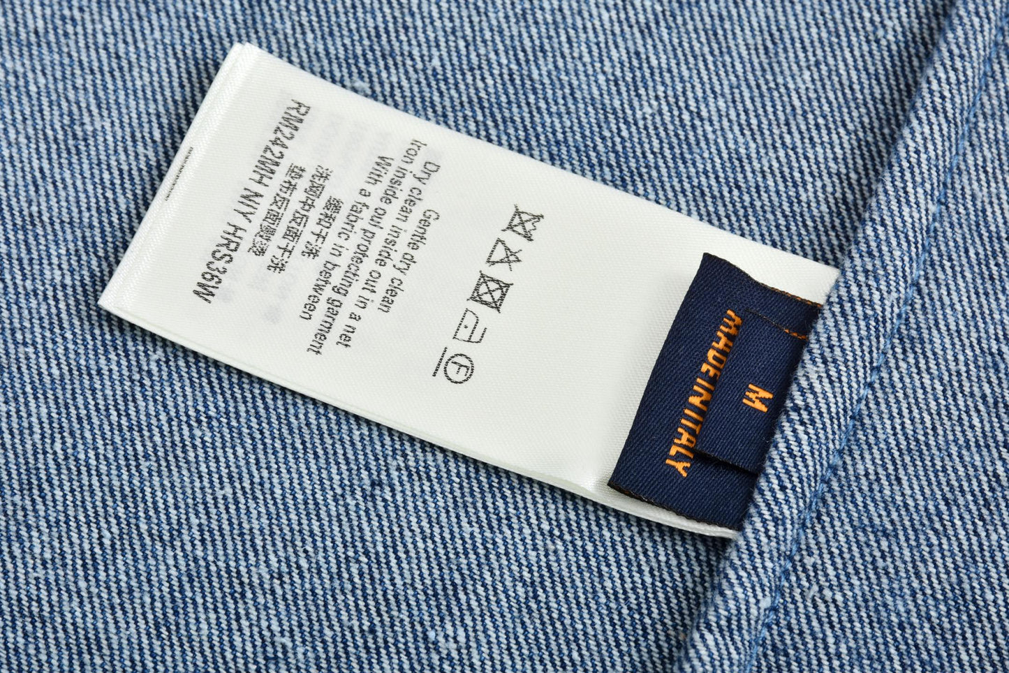 Co branded America's Cup checkerboard denim short sleeved shirt