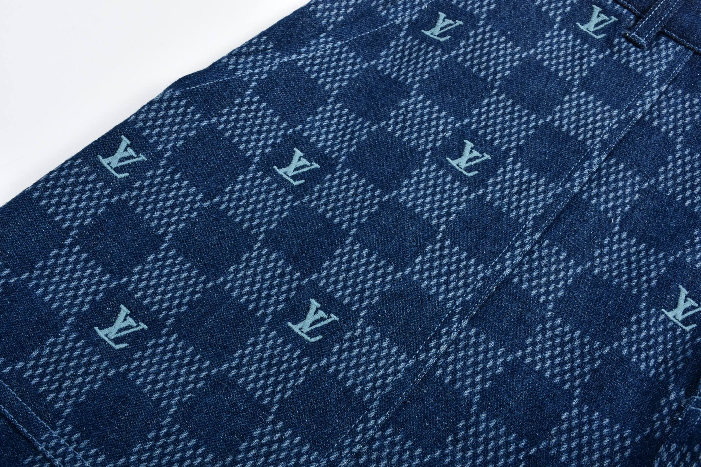 damier denim short