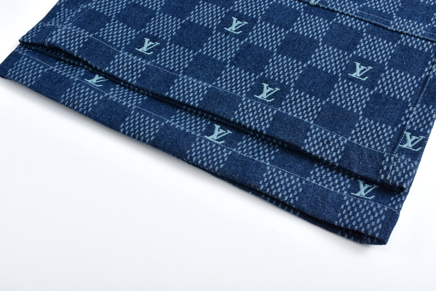 damier denim short
