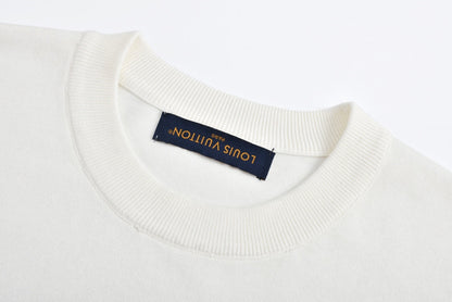25ss gradient vintage color diamond knitted short sleeved shirt