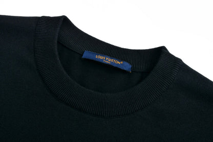 25ss gradient vintage color diamond knitted short sleeved shirt