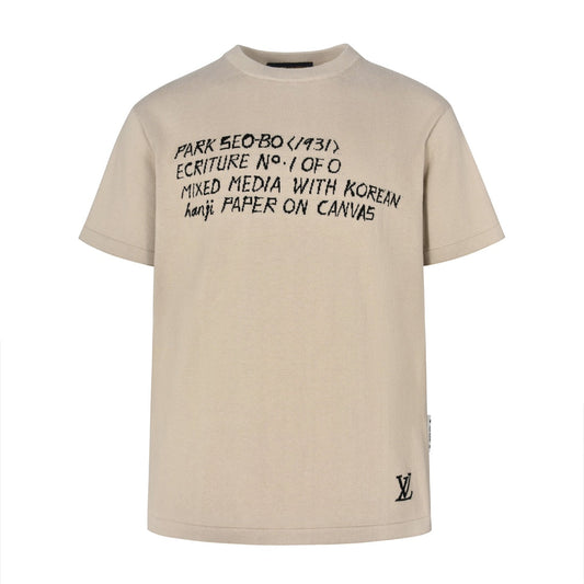 25ss letter jacquard knitted short sleeved shirt