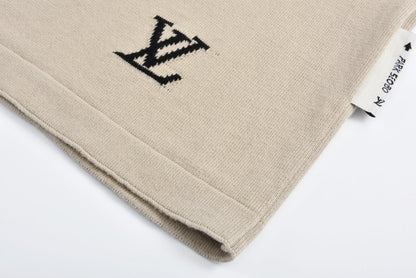 25ss letter jacquard knitted short sleeved shirt