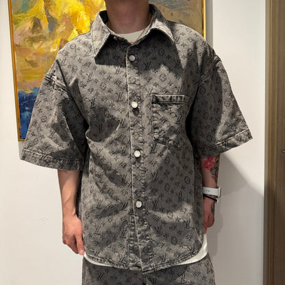 25ss  jacquard denim shirt