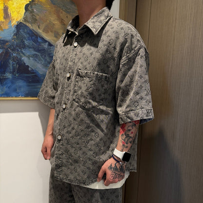 25ss  jacquard denim shirt