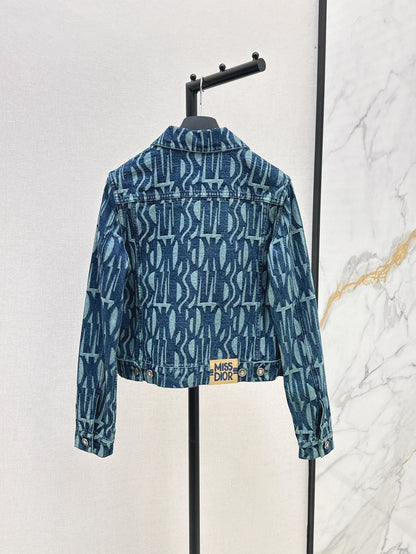 D 24fw miss jacquard denim jacket