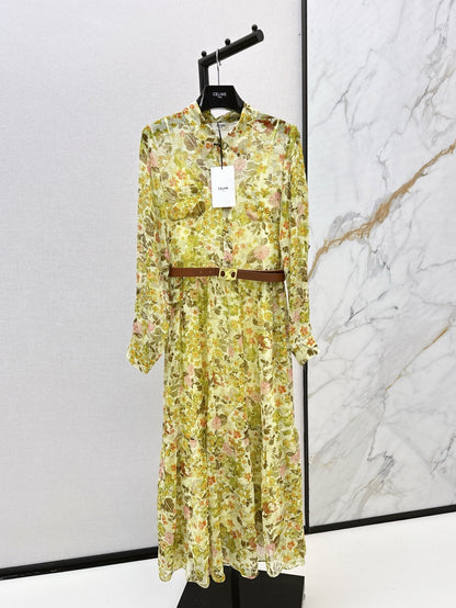 25ss silk shirt dress
