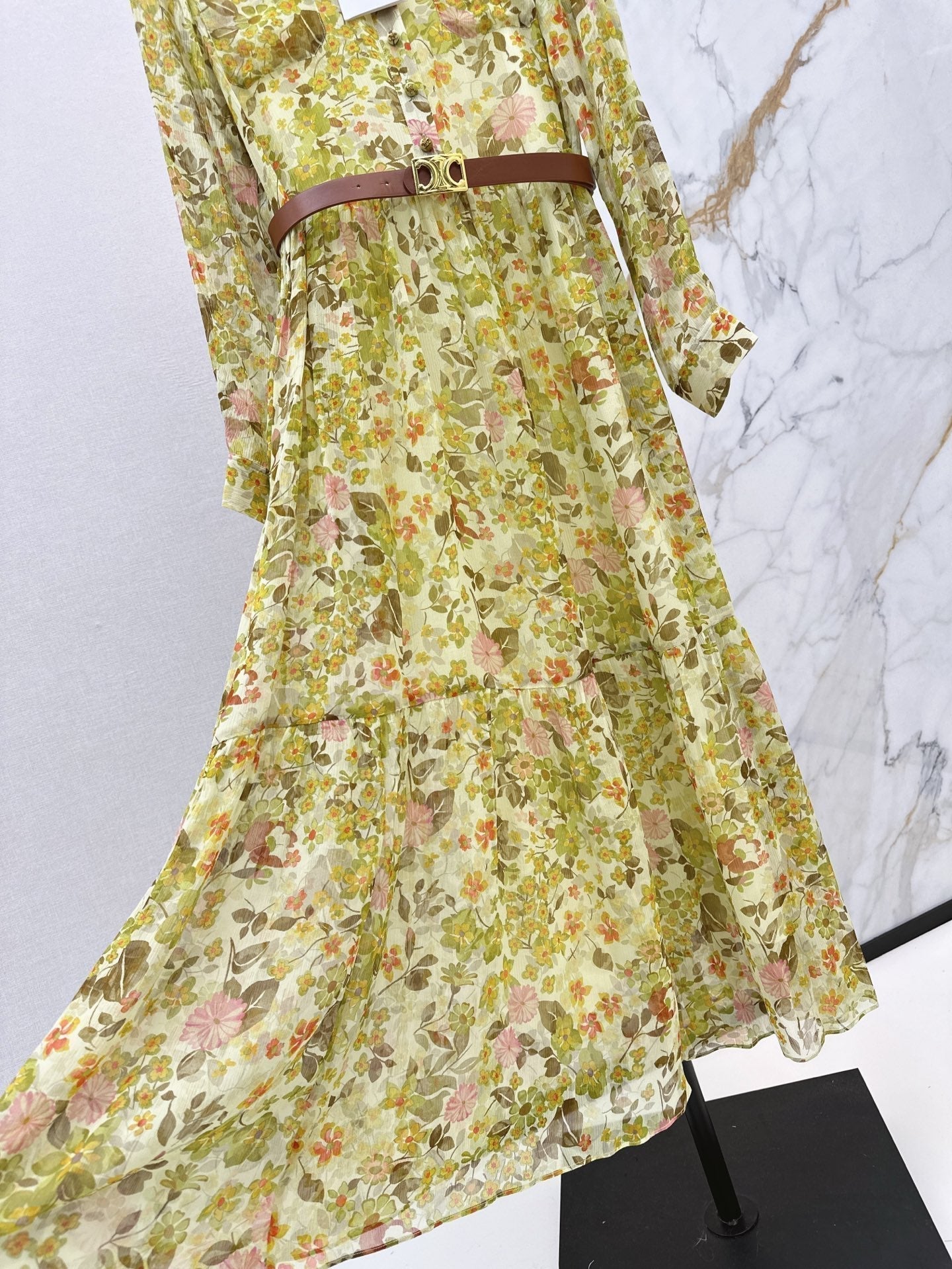 25ss silk shirt dress