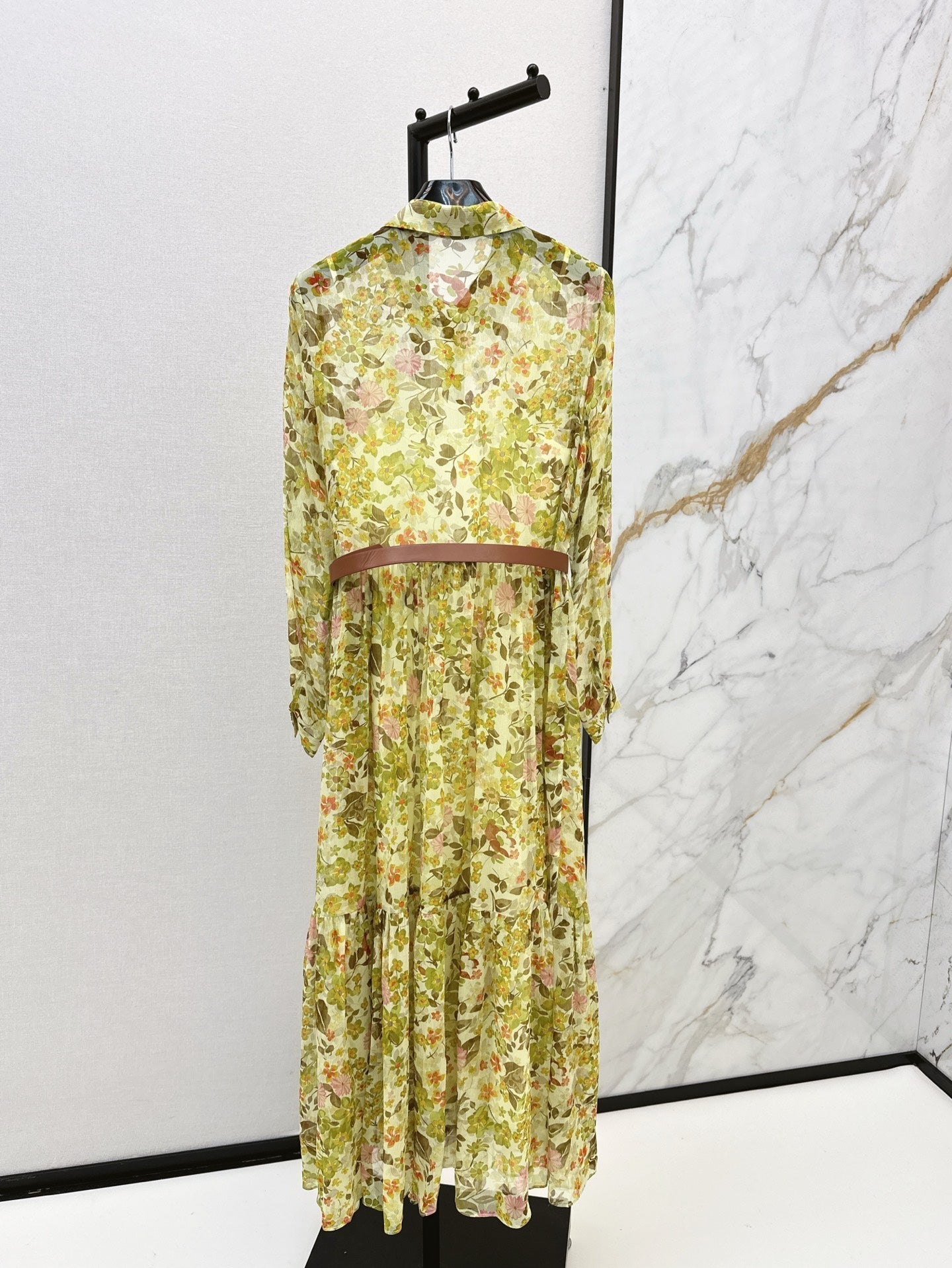 25ss silk shirt dress