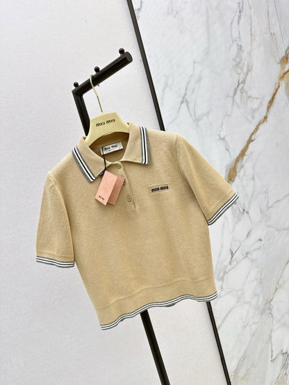M 25ss knitted polo shirt