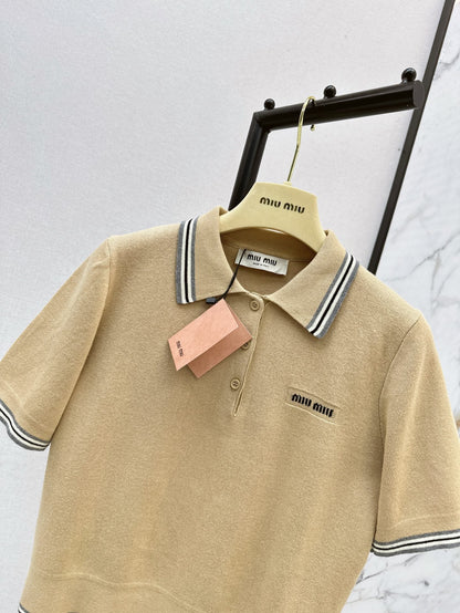 M 25ss knitted polo shirt