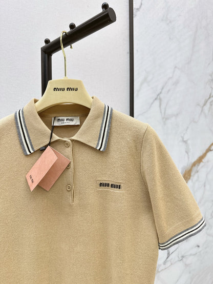 M 25ss knitted polo shirt