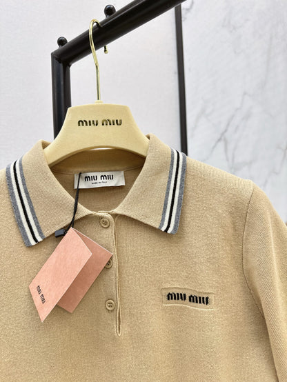 M 25ss knitted polo shirt