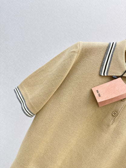 M 25ss knitted polo shirt