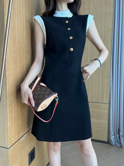 L 25ss sleeveless shirt dress