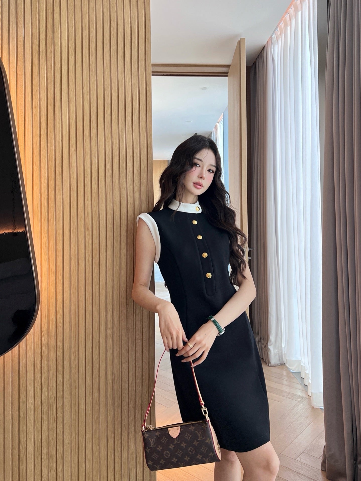 L 25ss sleeveless shirt dress