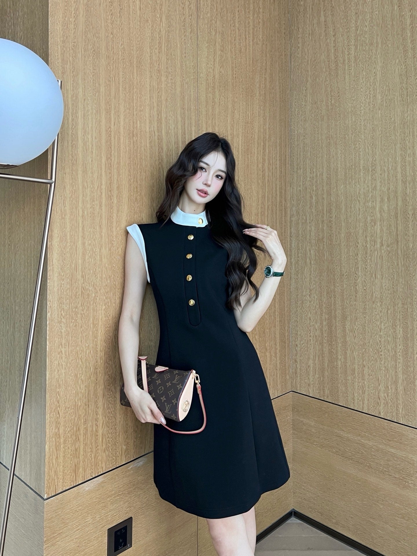 L 25ss sleeveless shirt dress