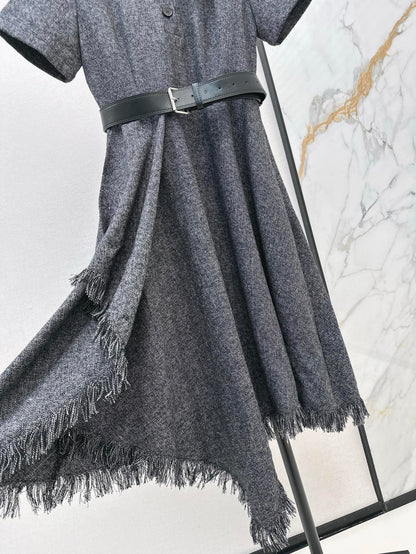 D 25ss tassel shirt dress