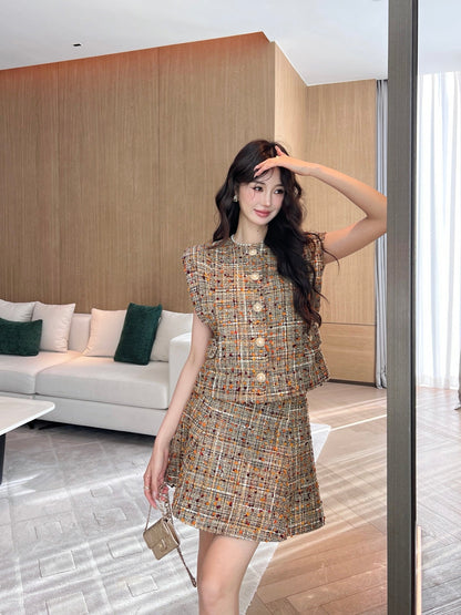 Ch 25ss vest skirt set