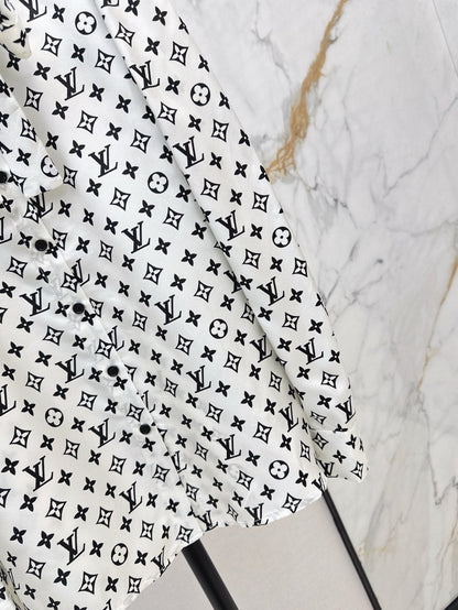 L 25ss silk buttons shirt