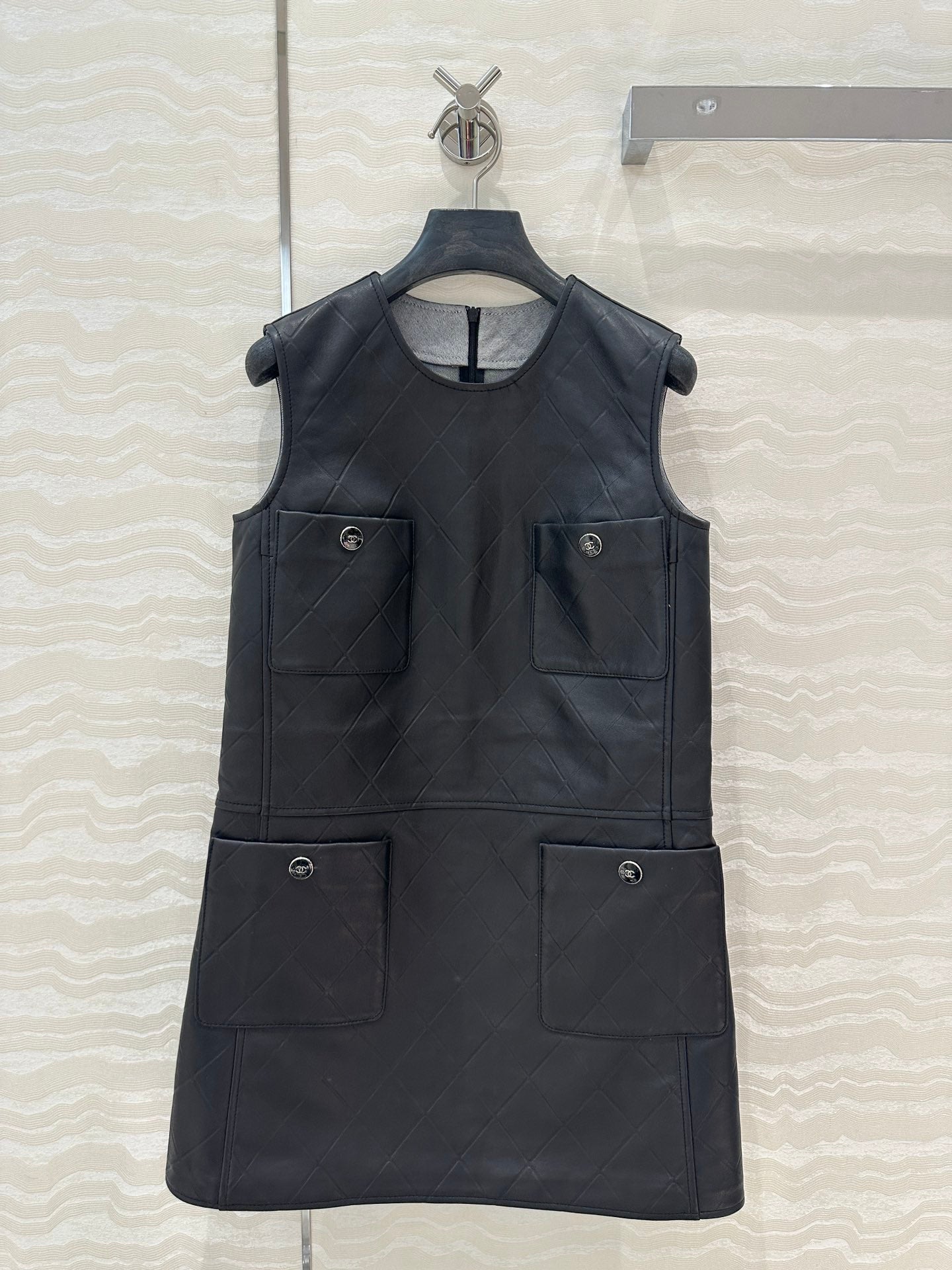 Ch 25ss leather A line dress