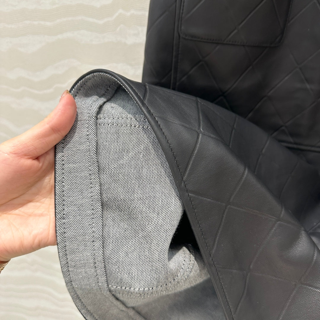 Ch 25ss leather A line dress